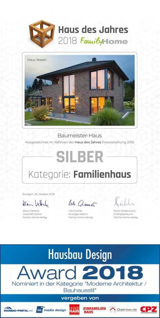 Auszeichnungen für Haus Jessen Auszeichnungen für Haus Jessen